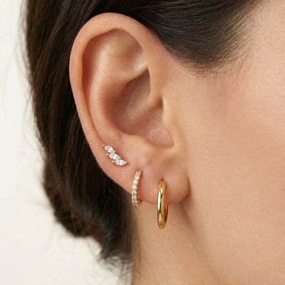Gold Layered Stackable Stud Earrings