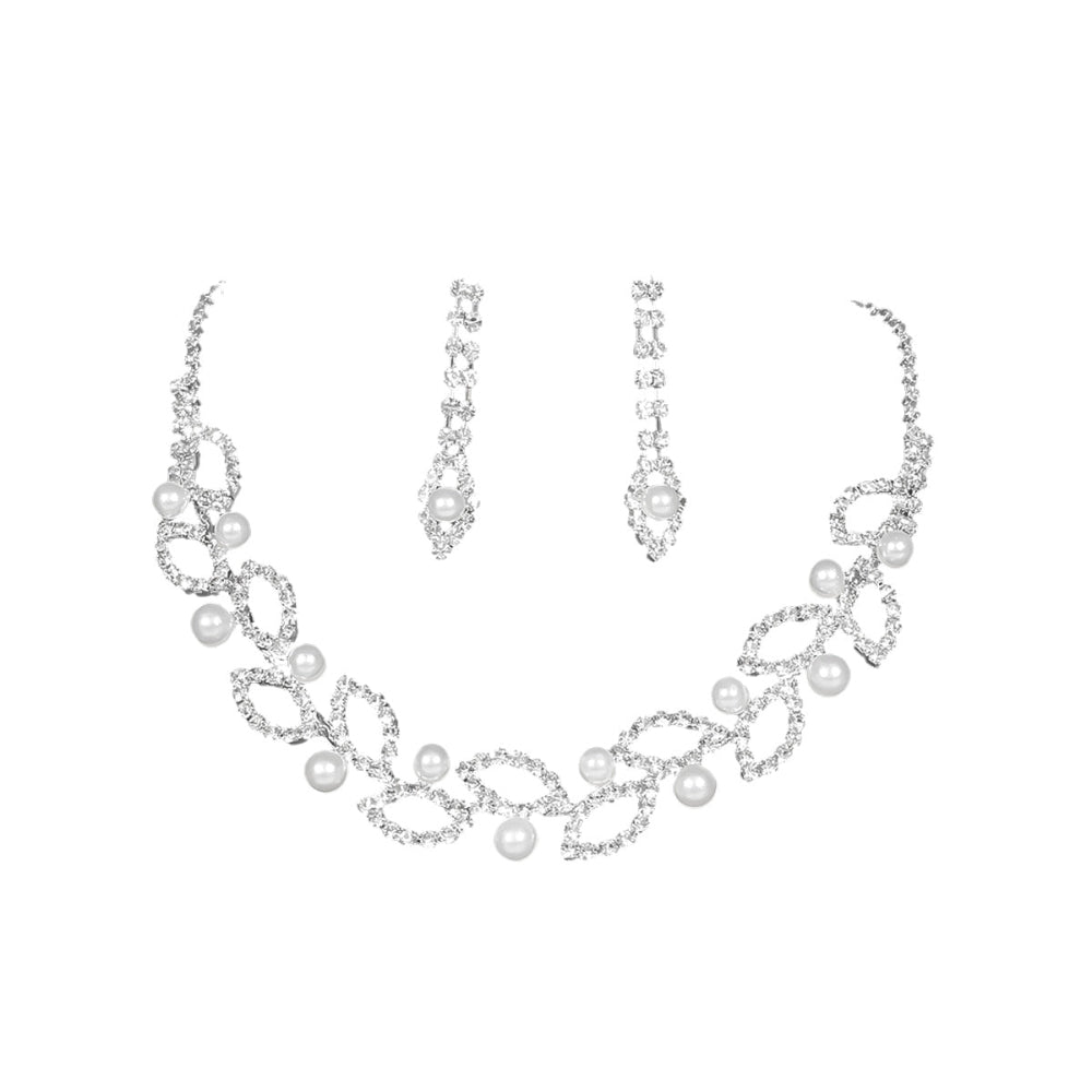 2-Piece Pearl Gemstone Jewelry Set