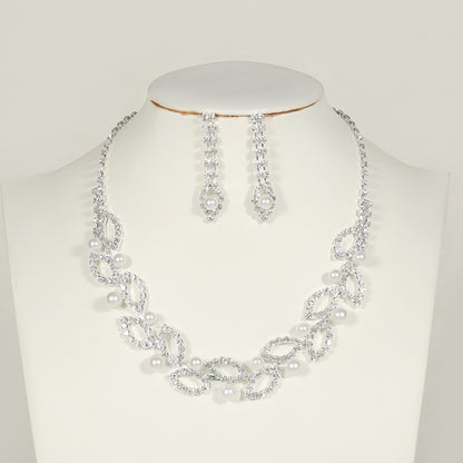 2-Piece Pearl Gemstone Jewelry Set
