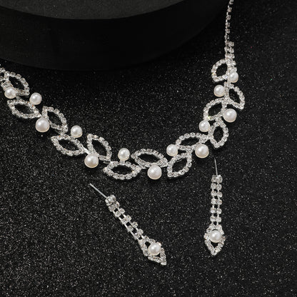 2-Piece Pearl Gemstone Jewelry Set