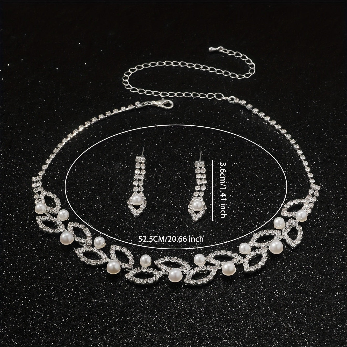 2-Piece Pearl Gemstone Jewelry Set
