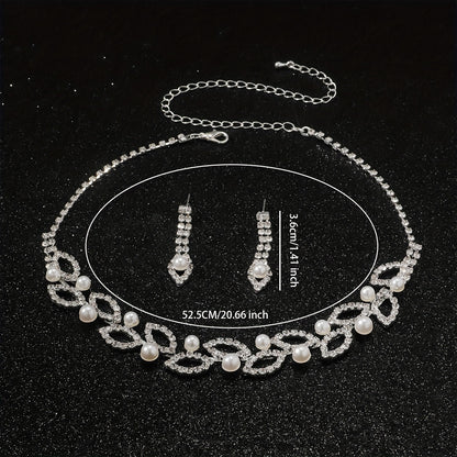 2-Piece Pearl Gemstone Jewelry Set