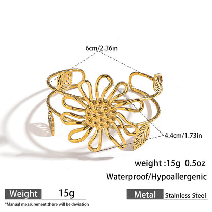 麦芽欧美不锈钢海洋风手镯海星海螺珊瑚花朵手环天然石镯子手饰品