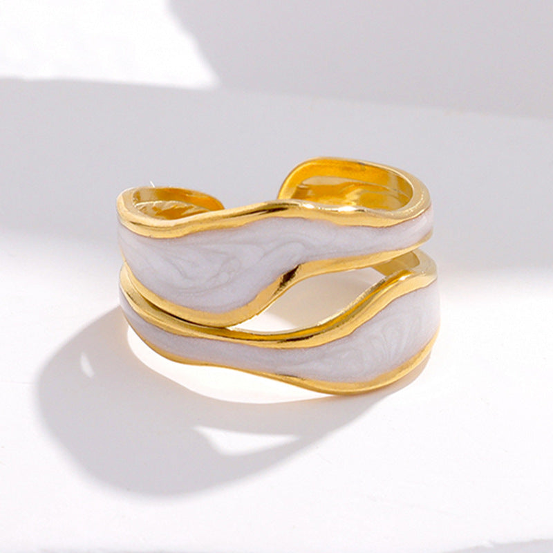 Titanium Steel Teardrop Ring