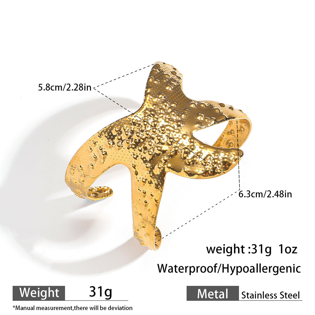 麦芽欧美不锈钢海洋风手镯海星海螺珊瑚花朵手环天然石镯子手饰品