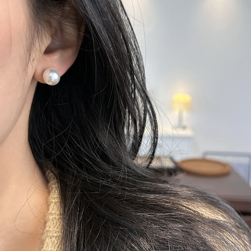 White Pearl Stud Earrings
