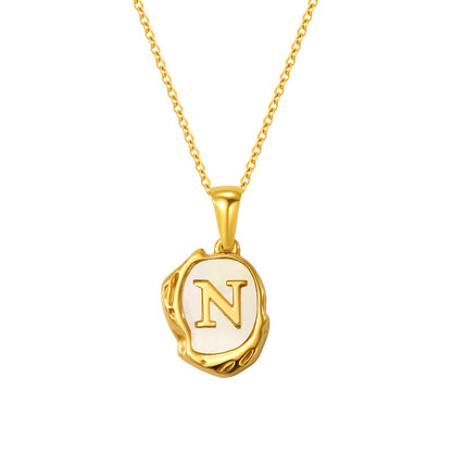 Light Luxury Fashion Gold Plated Titanium Steel Lava Necklace