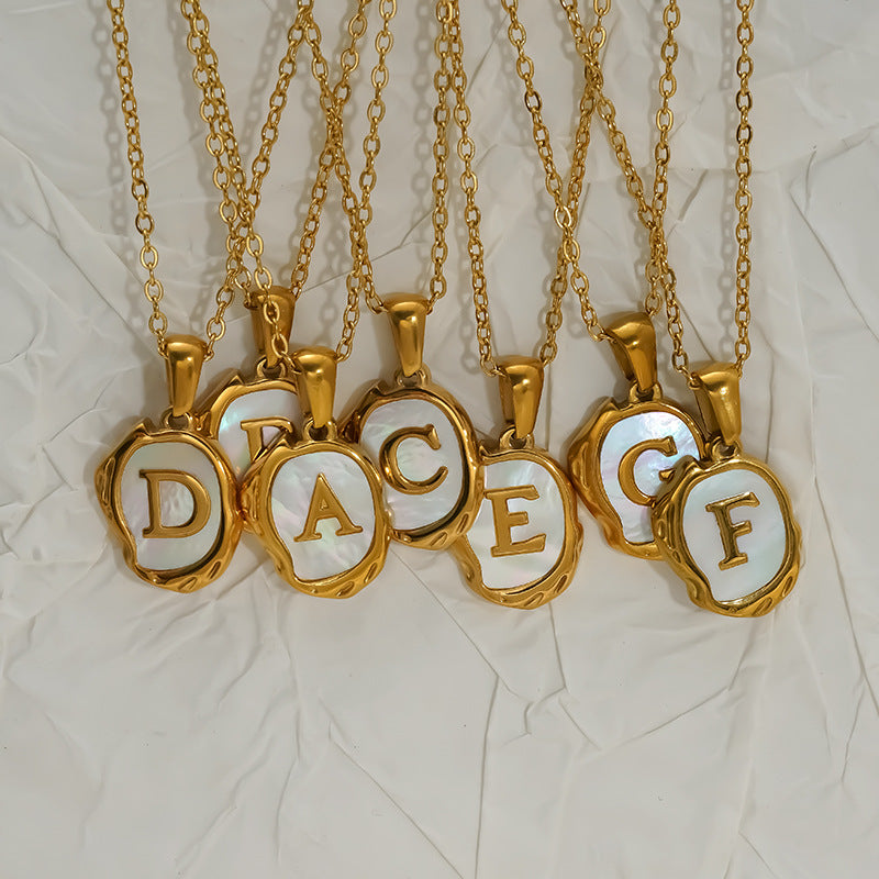 Light Luxury Fashion Gold Plated Titanium Steel Lava Necklace