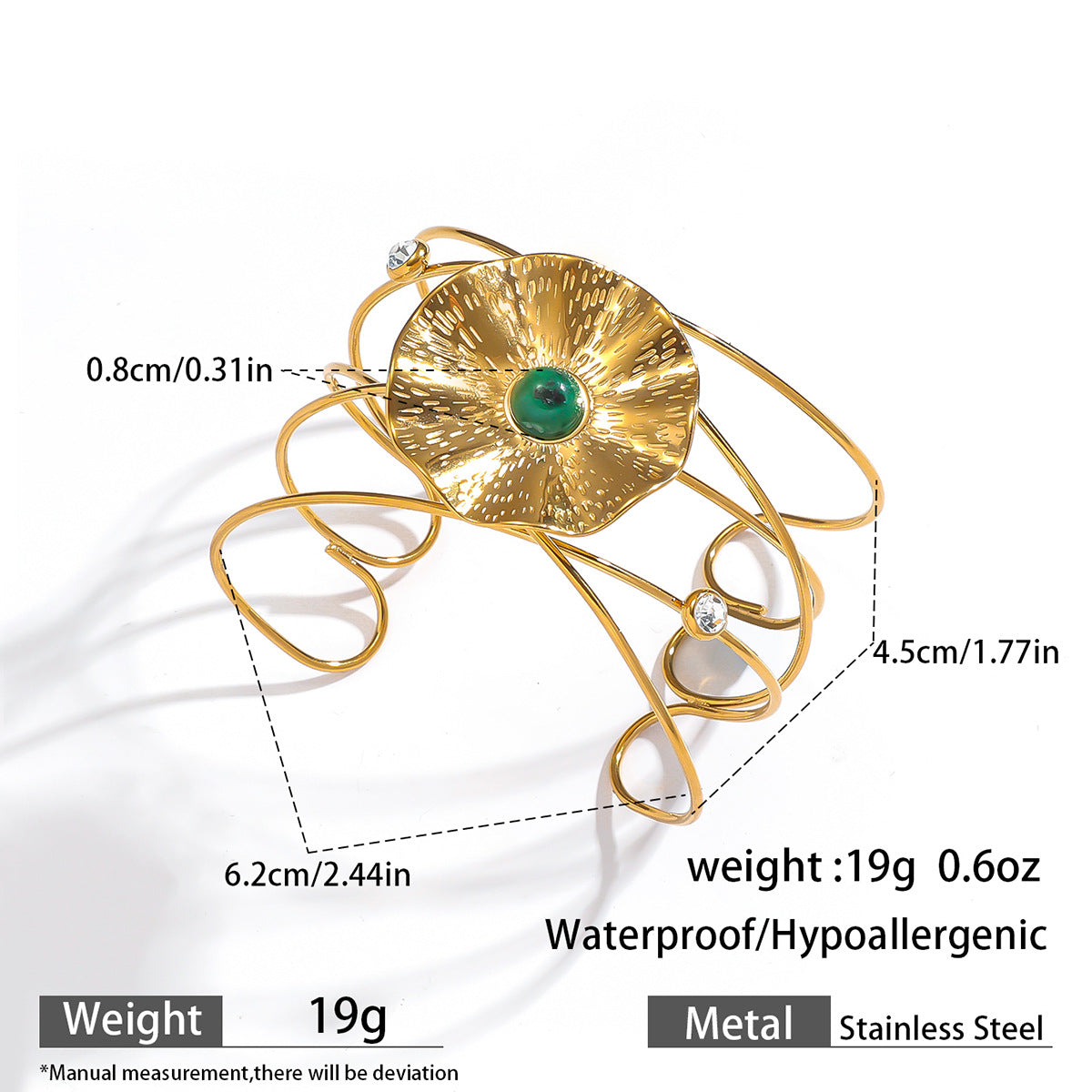 麦芽欧美不锈钢海洋风手镯海星海螺珊瑚花朵手环天然石镯子手饰品