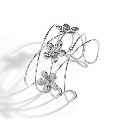 Stainless Steel Flower Boho Bracelet