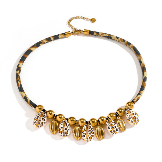 Stainless Steel Starfish Shell Choker Necklace