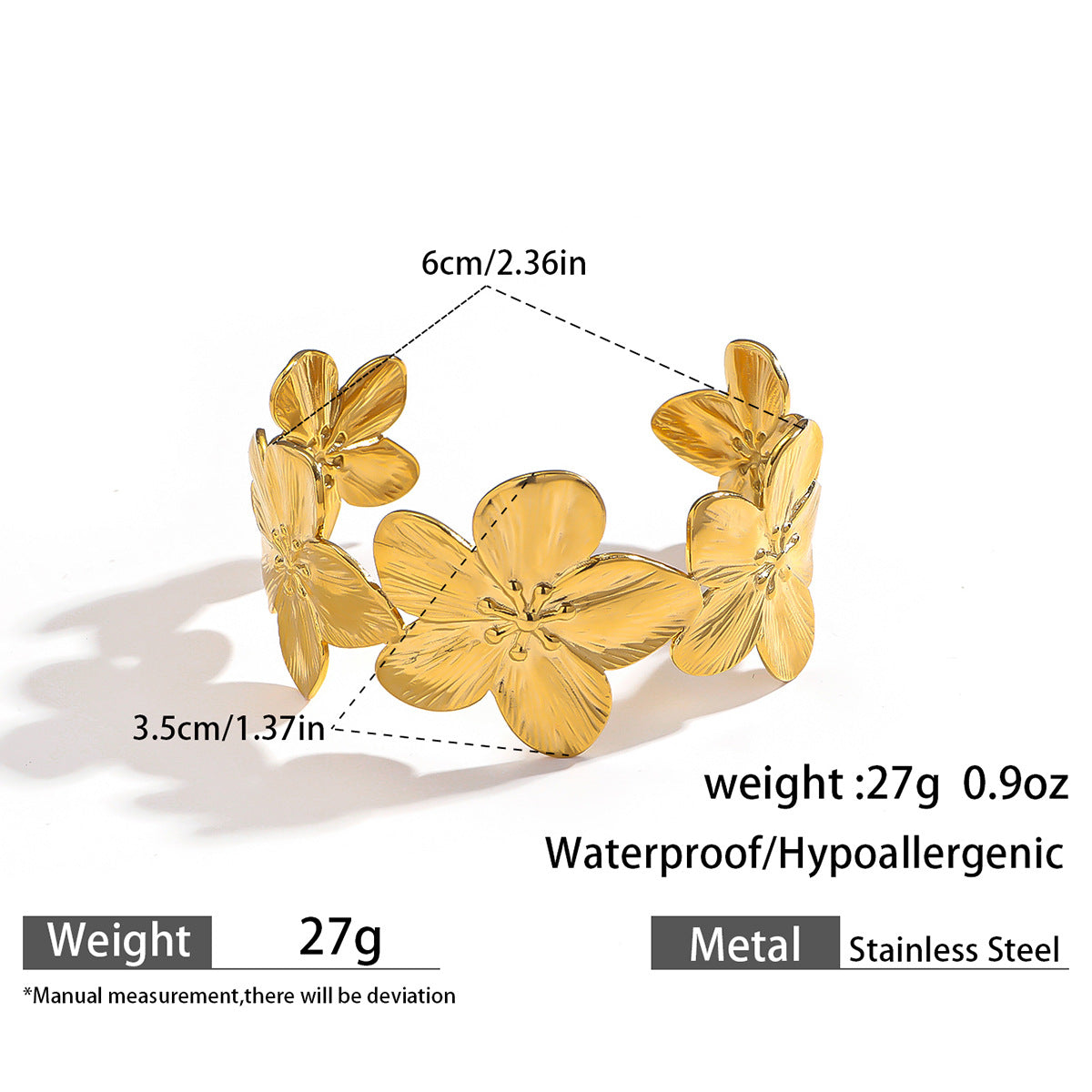 麦芽欧美不锈钢海洋风手镯海星海螺珊瑚花朵手环天然石镯子手饰品