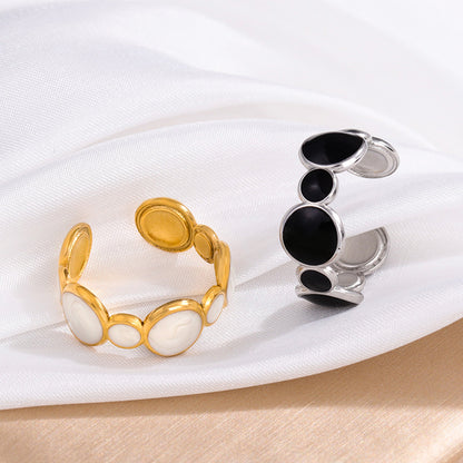 Titanium Steel Teardrop Ring