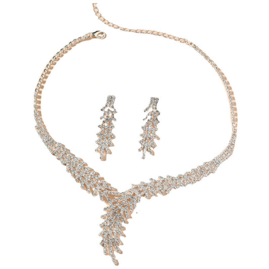 2-Piece Rhinestone Jewelry Set