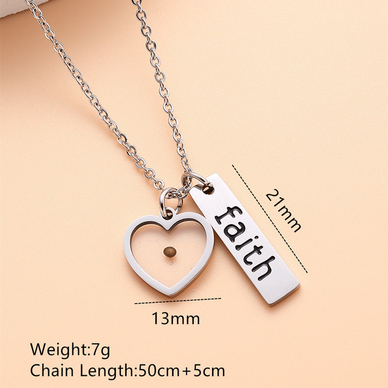 Stainless Steel 'Faith' Necklace
