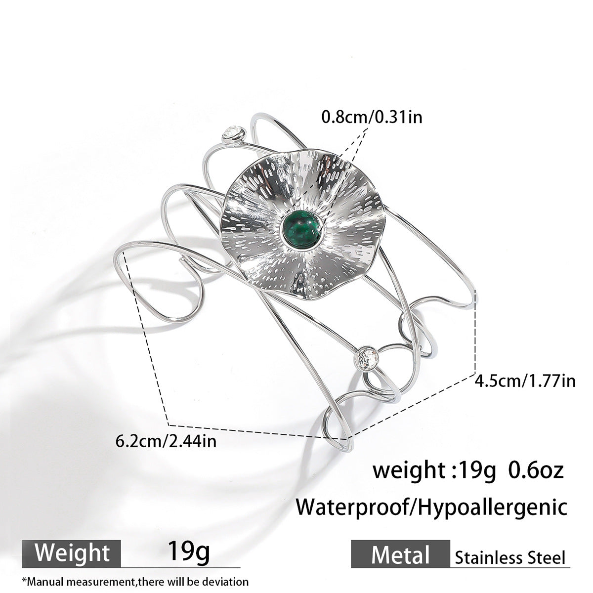 麦芽欧美不锈钢海洋风手镯海星海螺珊瑚花朵手环天然石镯子手饰品