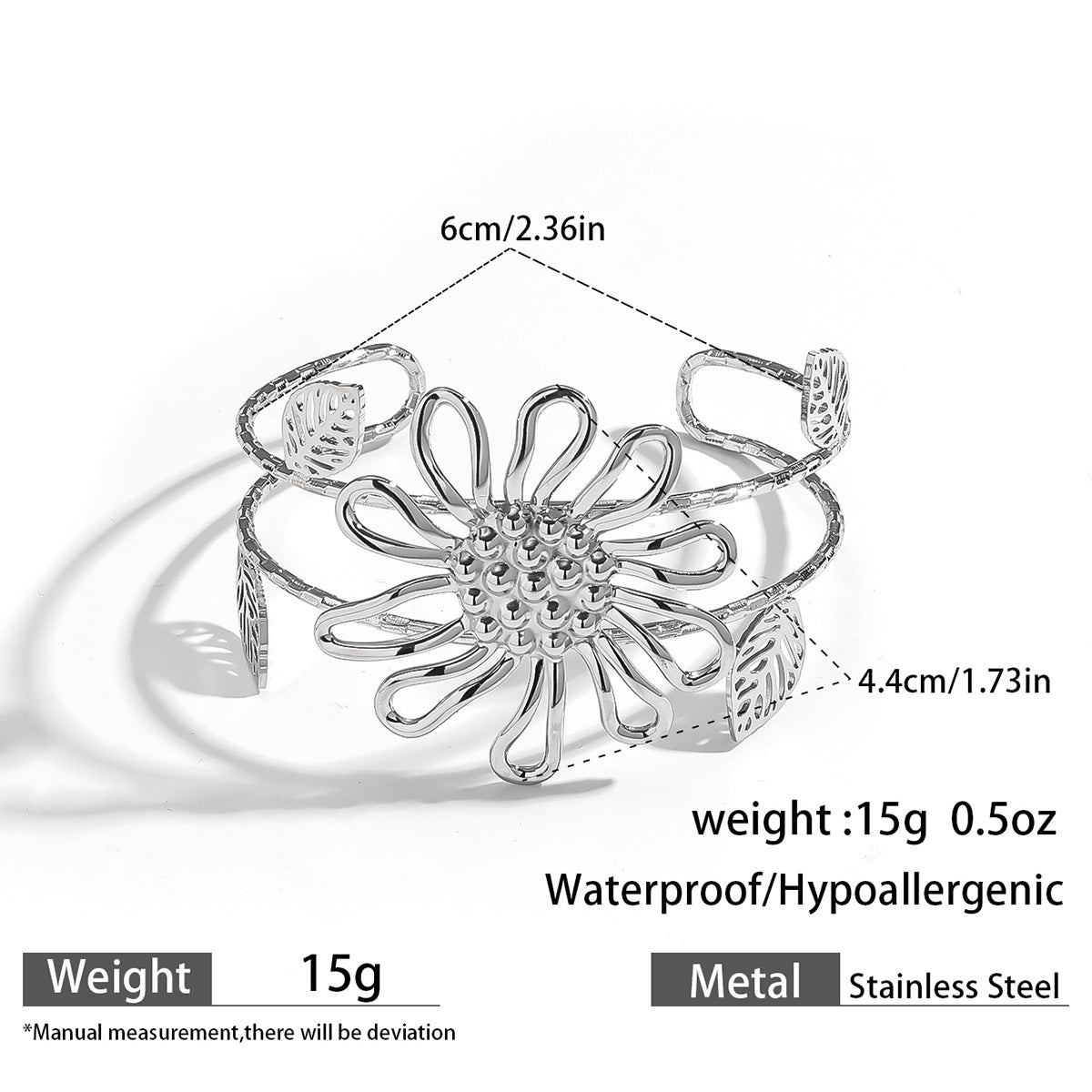 麦芽欧美不锈钢海洋风手镯海星海螺珊瑚花朵手环天然石镯子手饰品