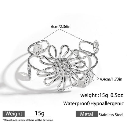 麦芽欧美不锈钢海洋风手镯海星海螺珊瑚花朵手环天然石镯子手饰品