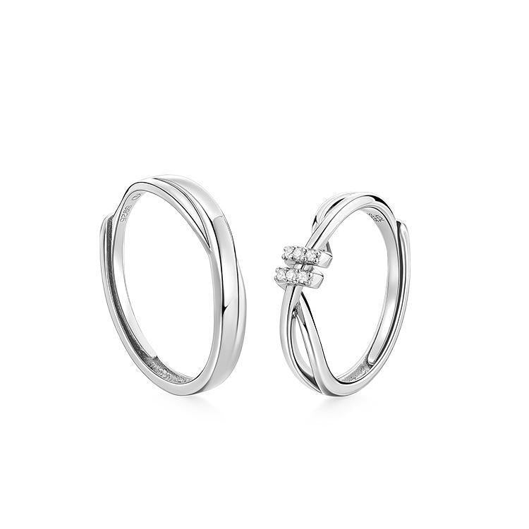 925 Sterling Silver Couple Ring
