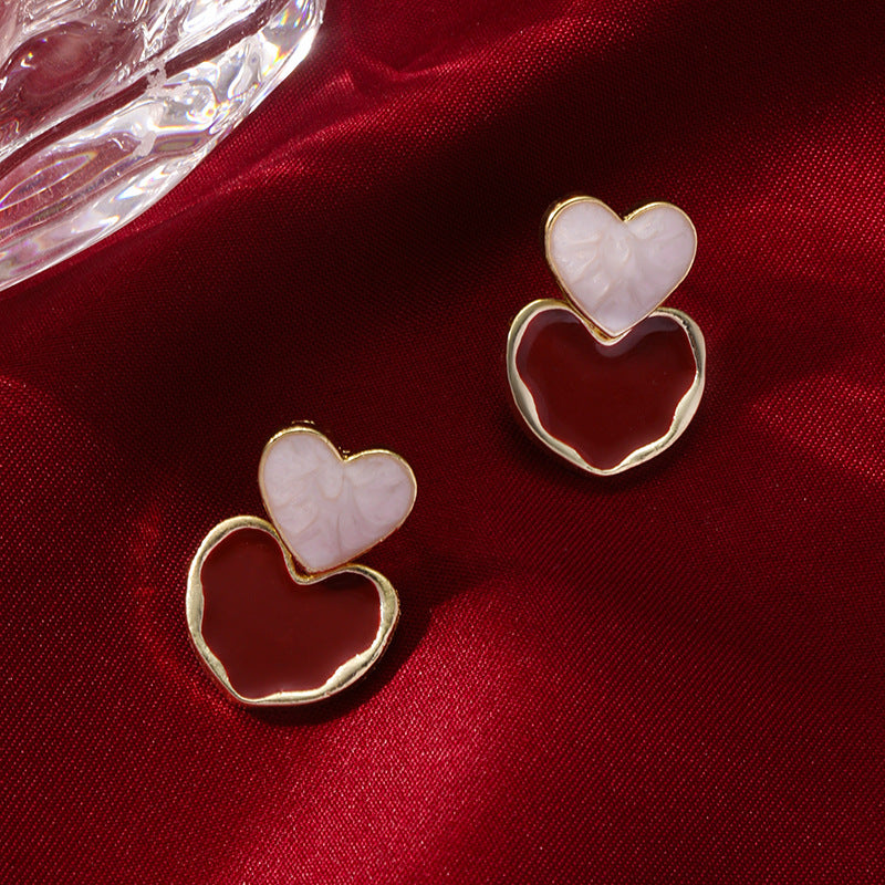 Women's S925 Silver Needle Earrings, Stylish Internet-Famous Studs & Drops, Niche High-End Jewelry