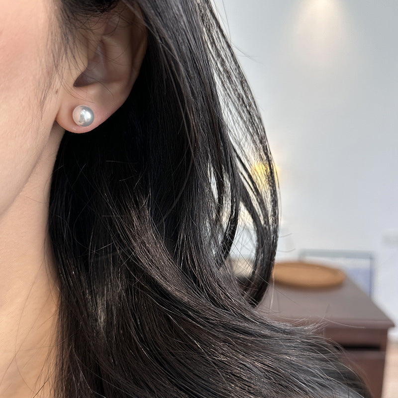 White Pearl Stud Earrings