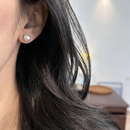 White Pearl Stud Earrings