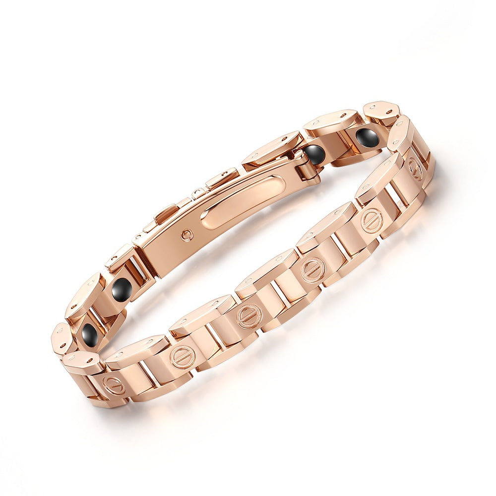 Titanium Steel Rose Gold Bracelet