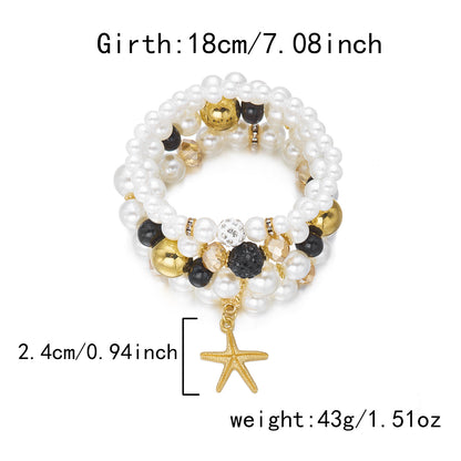 Starfish Shell Bracelet Set