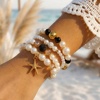 Starfish Shell Bracelet Set