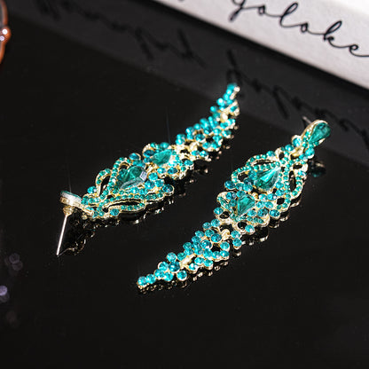 Silver Teardrop Tassel Stud Earrings