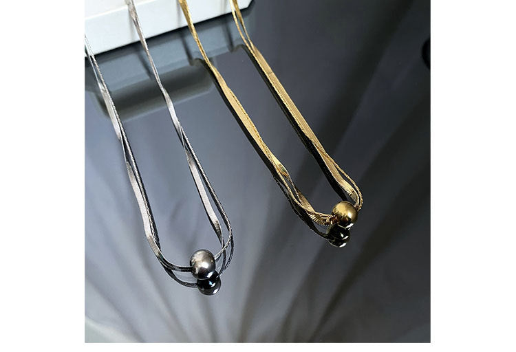 Titanium Steel Layered Necklace