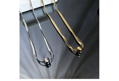 Titanium Steel Layered Necklace