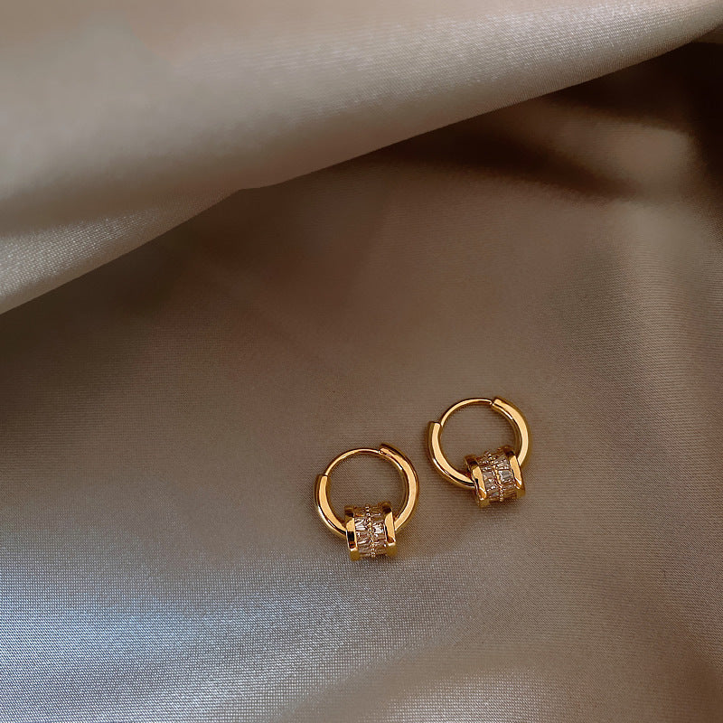 Affordable luxury zirconia hoop earrings