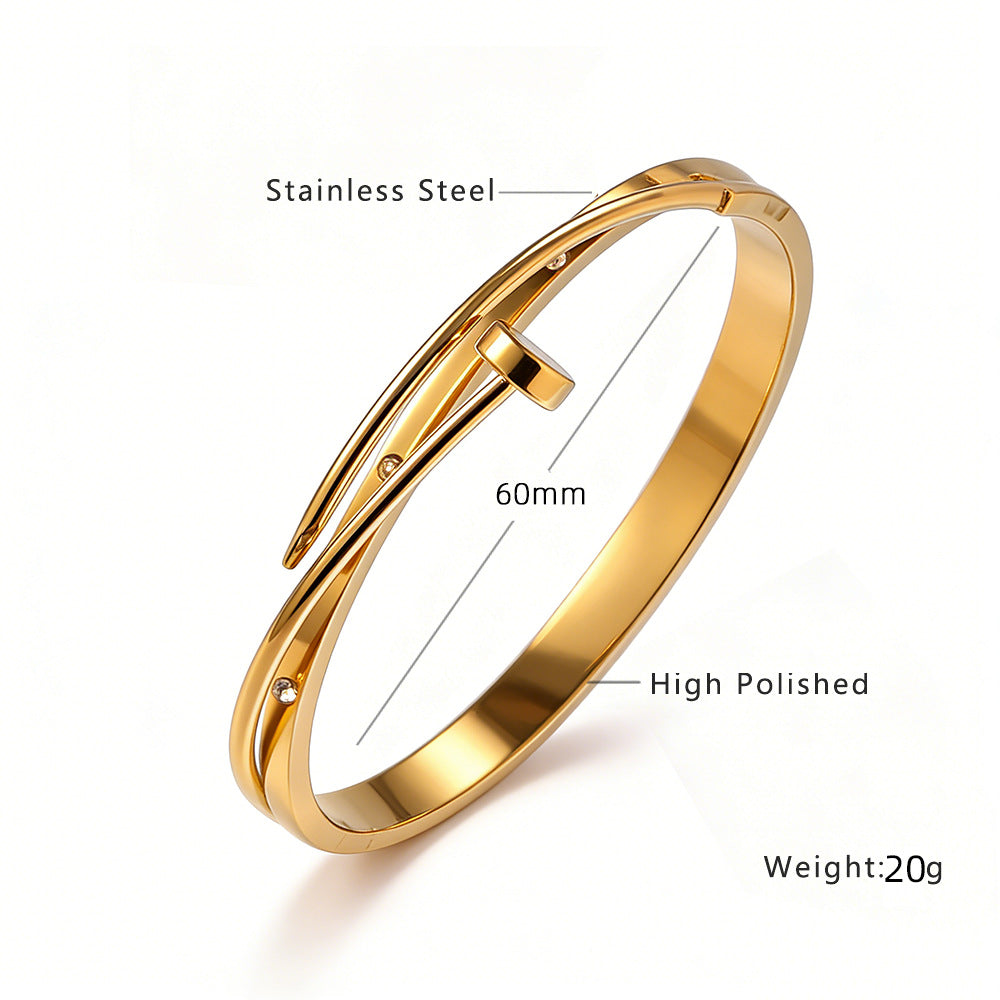 Gold-Plated Titanium Steel Bracelet