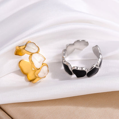 Titanium Steel Teardrop Ring