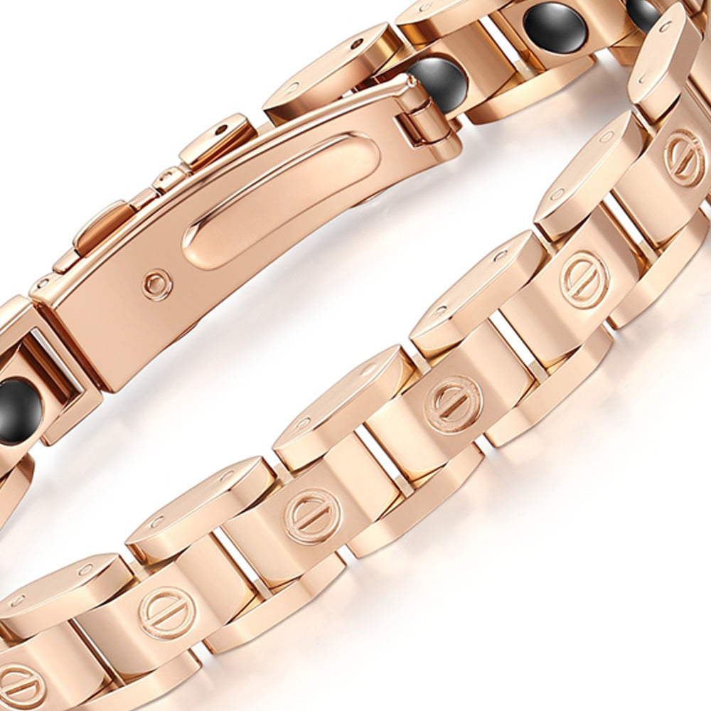 Titanium Steel Rose Gold Bracelet