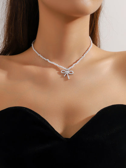 欧美跨境 复古黑色蕾丝玫瑰花项链手链戒指套装女 暗黑风颈链手饰