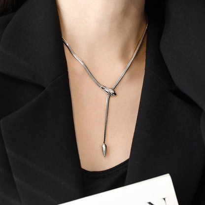 Vintage Serpent-Design Zircon Necklace