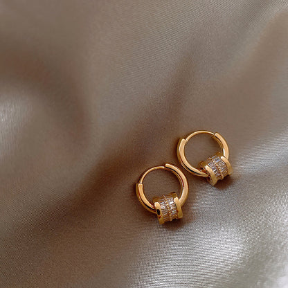 Affordable luxury zirconia hoop earrings