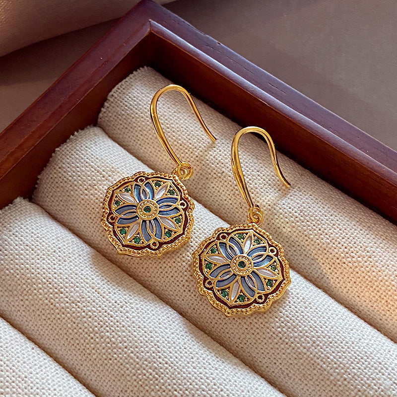 Flower Vintage Drop Earrings