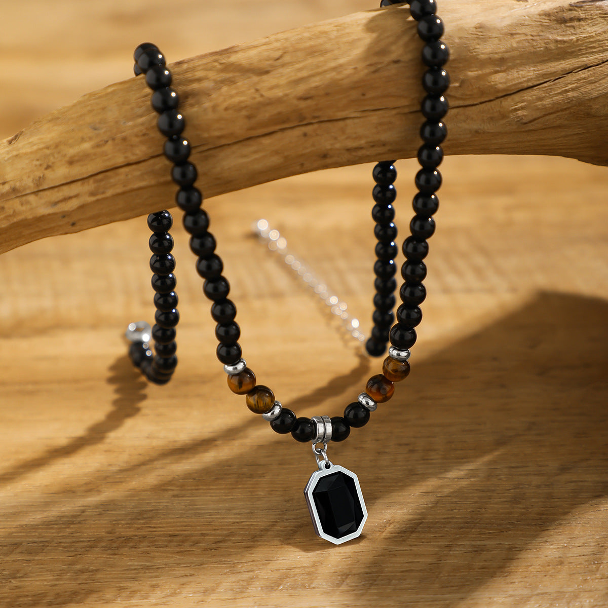 Tiger Eye Beaded Necklace