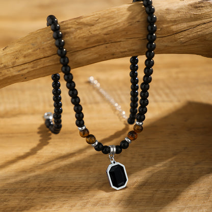 Tiger Eye Beaded Necklace