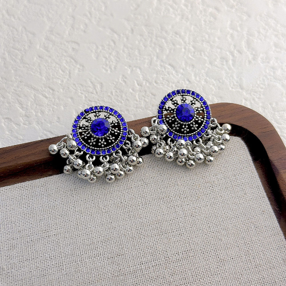 Silver Pearl Tassel Drop Earrings