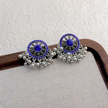 Silver Pearl Tassel Drop Earrings