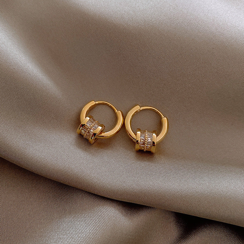 Affordable luxury zirconia hoop earrings