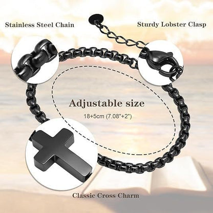 Stainless Steel Cross Bracelet