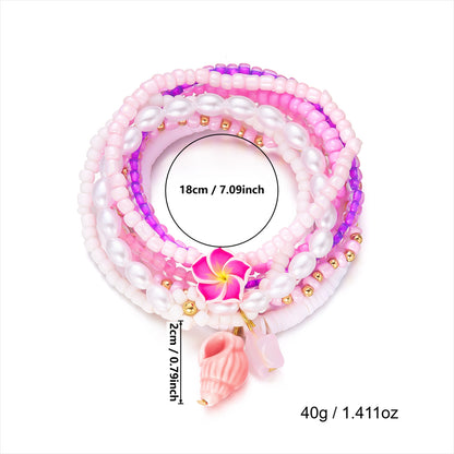 Starfish Shell Bracelet Set