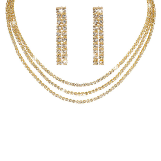 2-Piece Rhinestone Jewelry Set