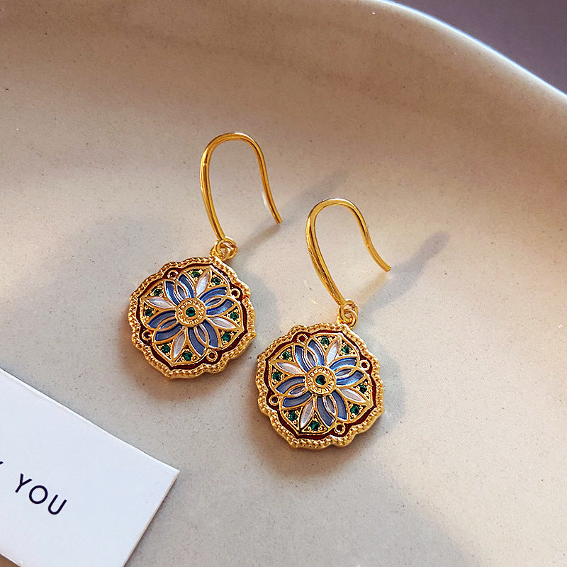 Flower Vintage Drop Earrings