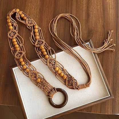 Bohemian-style butterfly belt for women, designed to complement dresses; a sophisticated decorative waist chain, waist sash or waist cord